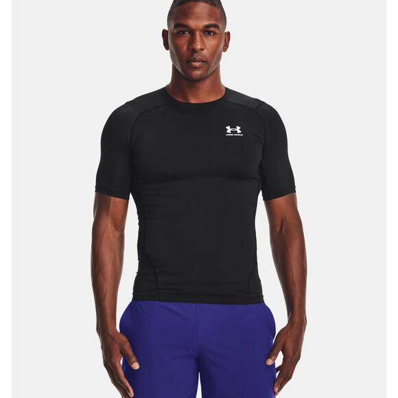 NWT Under Armour HeatGear Men's Compression Short Sleeve in Black size Medium - Picture 1 of 7
